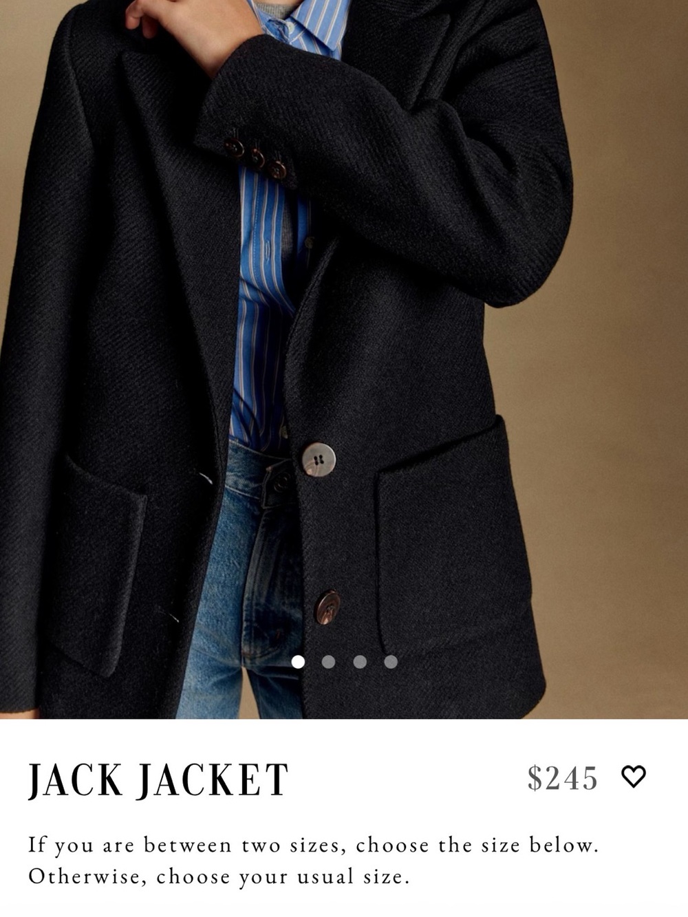 Sezane Jack Jacket-Extra Small, Black